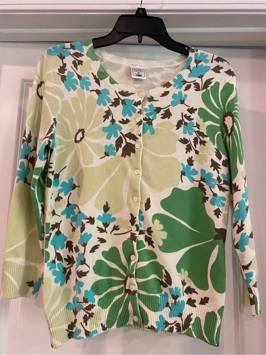 Old Navy Sweaters - Old Navy Floral Cardigan in Green, Teal, Cream